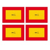 Set 4 placute reflectorizante Hico galben rosu fluorescent 282x196 mm aluminiu