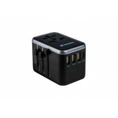 Adaptor universal Verbatim UTA-04, 6-in-1Priza cu USB-C PD si QC, USB-C, 3 x USB-A &quot;49546&quot; (timbru verde 0.18 lei)