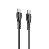Cablu Date si Incarcare USB Type-C la USB Type-C Borofone BX51 Triumph, 1 m, 3A, Negru