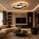 Plafoniera Vista LED 38W IP20, negru, Erste