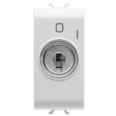 Intrerupator cu cheie 1M Gewiss Chorus alb GW10006