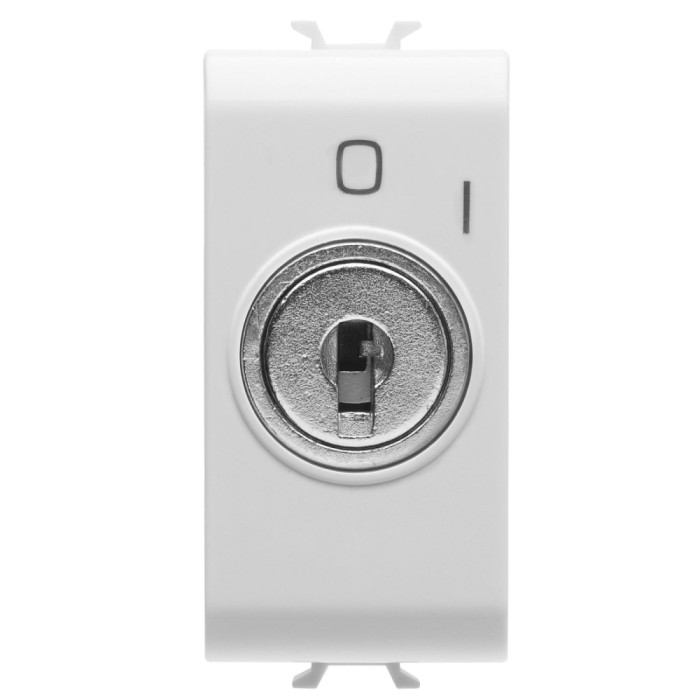 Intrerupator cu cheie 1M Gewiss Chorus alb GW10006