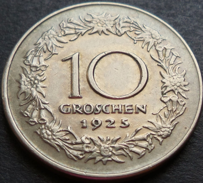 Moneda istorica 10 GROSCHEN - AUSTRIA, anul 1925 * cod 2999 B