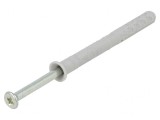 Plastic Anchor with Screw 6mm 50pcs