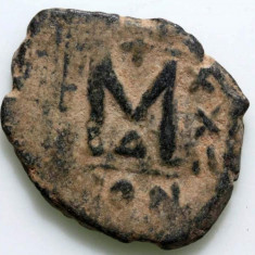 Moneda bizantină, follis, Heraclius, 610-641E.N.,Constantinopole
