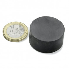 Magnet ferita disc Ø30&#215;15 mm, putere 3 kg, Y35