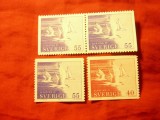 Serie Suedia 1971 Pasari - Aviatie , 4 valori, Nestampilat