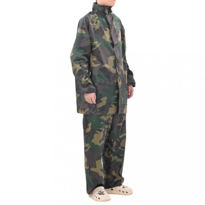 Costum de ploaie, 2 piese, cu glugă, imprimeu camuflaj, XXL foto