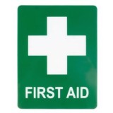 Indicator Autocolant Prim Ajutor PVC Verde pentru Siguranță, CMCLASS