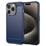 Husa iPhone 15 Pro Max Techsuit Carbon Silicone, albastru