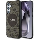 Husa pentru samsung galaxy s25 - guess 4g circle classic logo magsafe - brown