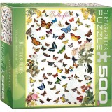 Puzzle 500 piese Butterflies, EUROGRAPHICS