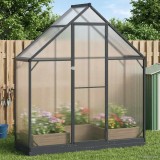 vidaXL Seră de grădină cu ușă Antracit 183,5 x 63,5 x 207 cm 42036858