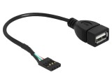 Cablu USB 2.0 DELOCK 83291 USB A 4 pini 0,2m Negru