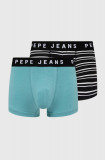Pepe Jeans boxeri RETRO STP LR TK 2P 2-pack barbati, culoarea negru, PMU11142