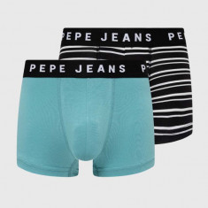 Pepe Jeans boxeri RETRO STP LR TK 2P 2-pack barbati, culoarea negru, PMU11142