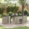 VidaXL Set de masă pentru grădină 5 pcs Gri deschis poliratan 3380706
