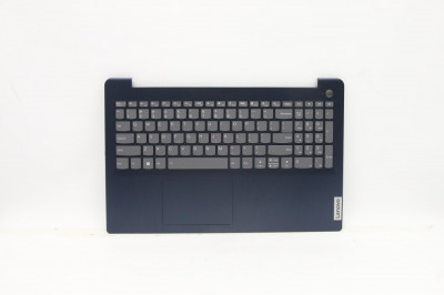 Carcasa cu tastatura palmrest Laptop, Lenovo, IdeaPad 3-15ALC6 Type 82KU, 5CB1B60432, AP21P000640, iluminata, Abyss Blue, layout US foto