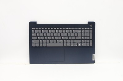 Carcasa cu tastatura palmrest Laptop, Lenovo, IdeaPad 3-15ADA6 Type 82KR, 5CB1B60432, AP21P000640, iluminata, Abyss Blue, layout US foto