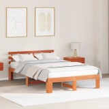 VidaXL Cadru de pat din lemn de pin Maro cerat Lemn masiv 120 x 190 cm
