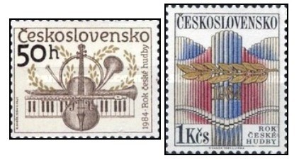 Cehoslovacia 1984 - anul muzicii, serie neuzata
