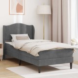vidaXL Cadru de pat cu headboard Gri &icirc;nchis 80 x 200 cm Catifea 3415167