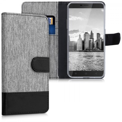 Husa pentru Blackview A10, Textil, Gri, 43720.01 foto