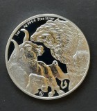5 Dollars &quot;Bull and Bear&quot;, Tokelau 2022 - A 3245, Australia si Oceania
