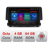 Navigatie Honda Civic 2016-2020 E-669 Octa Core cu Android Radio Bluetooth Internet GPS WIFI DSP 4+64GB 4G RESIGILAT CarStore Technology