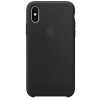 Husa Silicon Neagra Apple iPhone X Originala Protectie Interior Microfibra