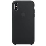 Husa de protectie Apple pentru iPhone XS Max, Silicon, Black, Negru