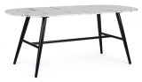 Cumpara ieftin Masuta cafea cu picioare otel negru si blat sticla Marble 110 cm x 50 cm x 45 h