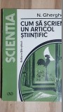 Cum sa scriem un articol stiintific- N. Gheorghe