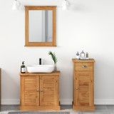 VidaXL Set de mobilier pentru baie 3 pcs Maro 37 x 34 x 80 cm