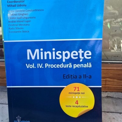 Minispete, vol IV Procedura penala - Mihail Udroiu coordonator, editia II foto