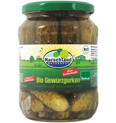 Castraveti Condimentati Fara Zahar Bio 670 grame / 360 grame Marschland foto