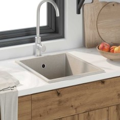vidaXL Chiuvetă de bucătărie Bej 38 x 44 x 20 cm Granit