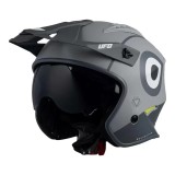 Casca semi-integrala Ufo Plast Sheratan Net Jet, vizor fumuriu, culoare gri mat,... Cod Produs: MX_NEW HE148XL