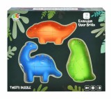 Cub tip Rubik Set 3 Cuburi FanXin Dinosaur, jucarie educativa