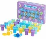 Set 26 stampile Multicolore pentru Copii , Litere Alfabet, Cifre, Simboluri, Creativitate si Invatare Distractiva