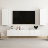 vidaXL Set dulapuri TV, 5 piese, alb, PAL