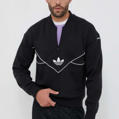 adidas Originals bluză bărbați, culoarea negru, cu imprimeu HR5339