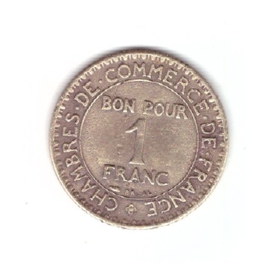 Moneda Franta 1 franc 1925, stare relativ buna, curata foto