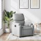 vidaXL Fotoliu rabatabil, gri deschis, material textil 373410