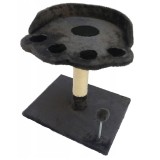 Ansamblu de joaca pentru pisici, cu culcus si loc pentru zgariat, minge, 48cm, gri inchis Household NewTrend