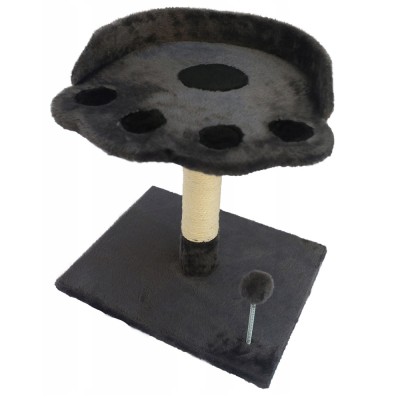 Ansamblu de joaca pentru pisici, cu culcus si loc pentru zgariat, minge, 48cm, gri inchis Household NewTrend foto