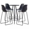 VidaXL Set de bar, 5 piese, negru, plastic 279715