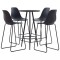 vidaXL Set de bar, 5 piese, negru, plastic 279715