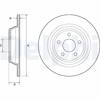 DELPHI BG4703C Disc frana foto