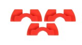 Set 3 x damper - garnitura - ghidon trotineta electrica Xiaomi M365 - pe rosu